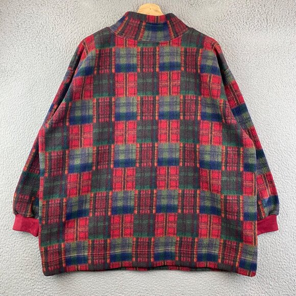 Vintage SPORT mobility Plaid Pullover Sweater jacket size L - Picture 3 of 11